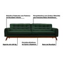 Ver imagem 3 de Sofá 3 Lugares Sala de Estar Eros 2,10M Veludo Base Fixa - Gran Belo