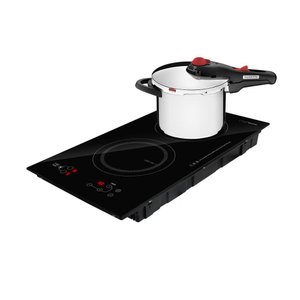 Fogão Cooktop De Indução 2 Bocas Elétrico Eci02ep 220V E Panela De Pressão Inox Solar 6L - Eos