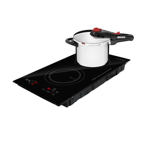 Fogão Cooktop De Indução 2 Bocas Elétrico Eci02ep 220V E Panela De Pressão Inox Solar 6L - Eos