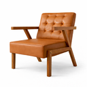 Ver imagem 4 de Conjunto 2 Poltronas Corino Zara Capitone Moderna Decorativa Braços Assimétricos 64cm para Sala Escr