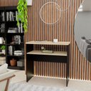 Ver imagem 2 de Aparador Buffet Balcão Sala de Estar Escritório 90x42cm Netmobil - Dubai/preto