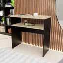 Ver imagem 3 de Aparador Buffet Balcão Sala de Estar Escritório 90x42cm Netmobil - Dubai/preto