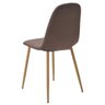 Kit 5 Cadeiras Decorativas Sala e Escritório Base Claro Emotion Marrom Linho - Gran Belo - 8