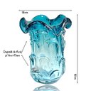 Ver imagem 6 de Kit 2 Pçs Centro de Mesa + Vaso de Cristal Murano Azul Turquesa Tiger Gifts Jantar Casamento Festa E