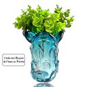 Ver mais imagens de Kit 2 Pçs Centro de Mesa + Vaso de Cristal Murano Azul Turquesa Tiger Gifts Jantar Casamento Festa E