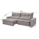 Ver imagem 4 de Sofá Grecia Veludo 02 Módulos de 80cm B25cm Meu Sofá Online B026 Veludo Prata