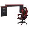 Conjunto Playerxtreme Pro Mesa e Cadeira Gamer Preto Texturizado/Vermelho - Gran Belo - 1