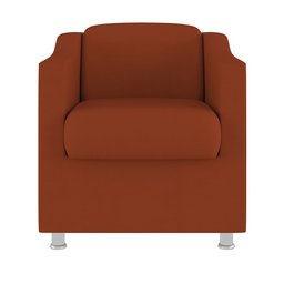 Poltrona Decorativa Escritório Cadeira Manicure Suede Cor:Terracota - 3