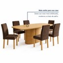 Ver mais imagens de Conjunto de Sala de Jantar 6 Lugares Mesa 180x90cm e Cadeiras Diana e Espanha Marrom