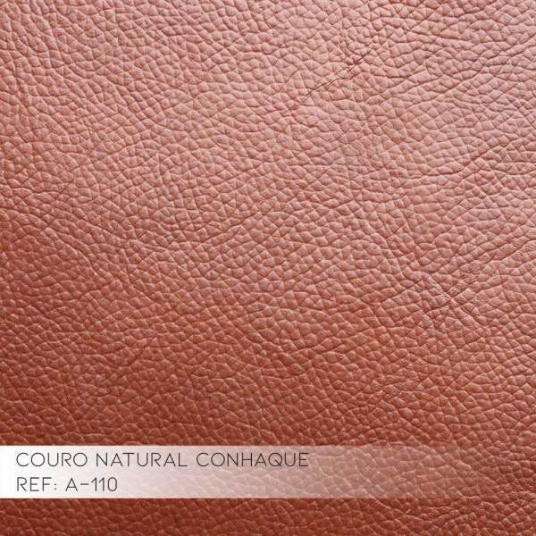 Conjunto de Sofá 4 Lugares Bipartido 260cm com 2 Poltronas Bia/Milano Couro Caramelo - Gran Belo - 4