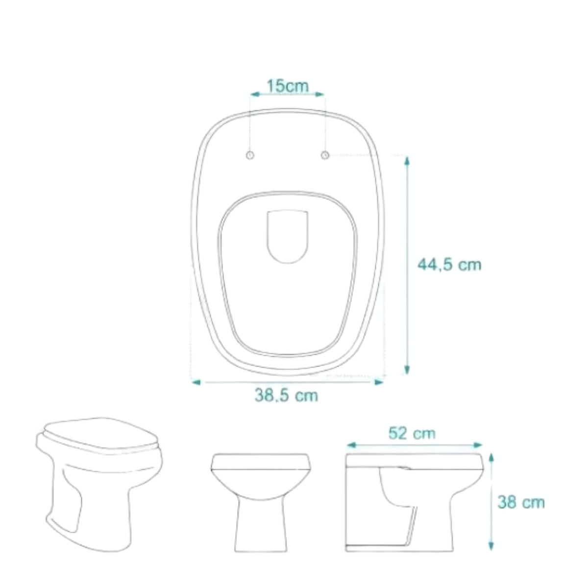 Assento para Vaso Sanitário Deca Monte Carlo com Amortecedor Cor Gelo Astra - 2