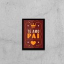 Ver imagem 1 de Quadro Te Amo Pai 24x18cm - com vidro:Madeira branca