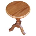 Ver imagem 6 de Conjunto 3 Mesas de Apoio Lateral Redonda Madeira Maciça Jovi Amêndoa Mel - Gran Belo