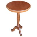 Ver imagem 5 de Conjunto 3 Mesas de Apoio Lateral Redonda Madeira Maciça Jovi Amêndoa Mel - Gran Belo