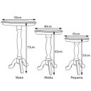 Ver imagem 3 de Conjunto 3 Mesas de Apoio Lateral Redonda Madeira Maciça Jovi Amêndoa Mel - Gran Belo