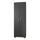 Ver imagem 1 de Estante de Livros para Escritório Home Office Portas Grandes Alf Preto Texturizado - Gran Belo
