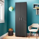 Ver imagem 4 de Estante de Livros para Escritório Home Office Portas Grandes Alf Preto Texturizado - Gran Belo