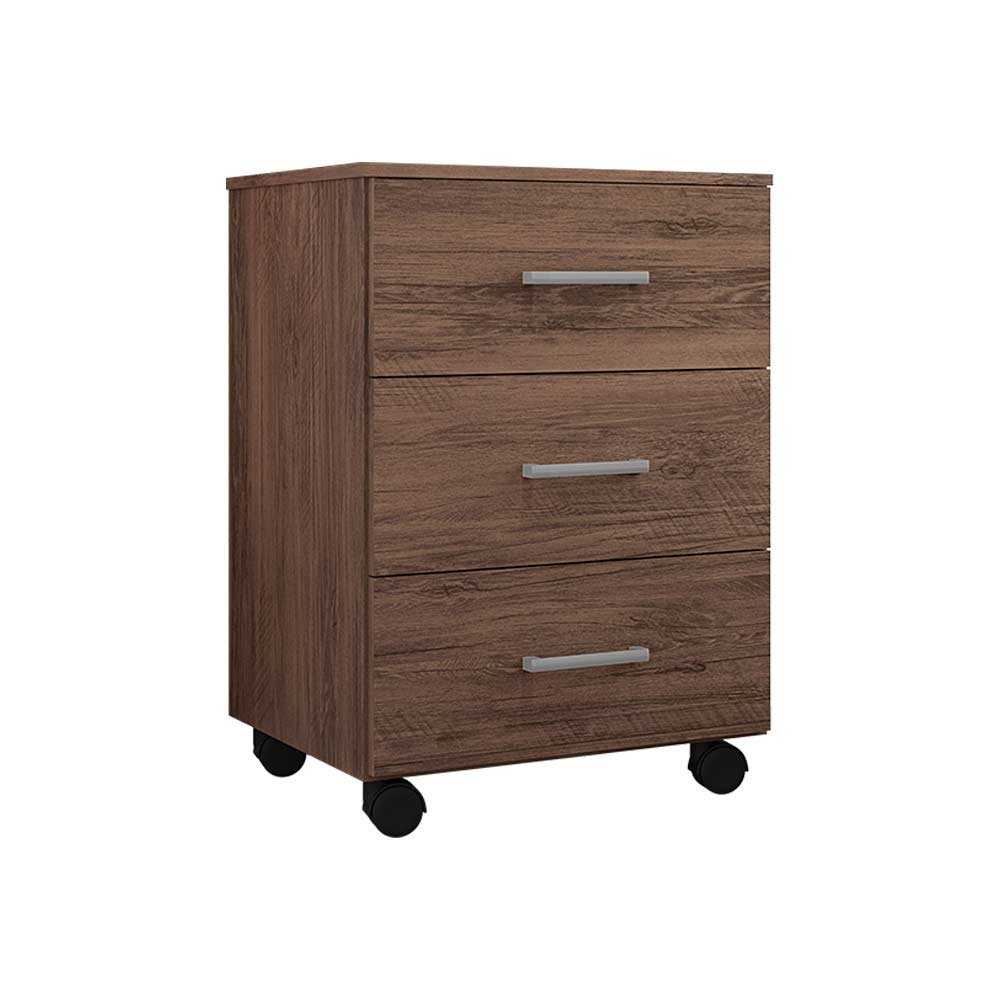 Gaveteiro Corina Flex 3 Gavetas para Escritório Home Office Avelã - Gran Belo - 1