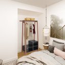 Ver imagem 5 de Guarda-Roupa Closet Lara Amêndoa/Preto - Gran Belo
