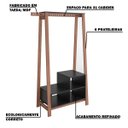 Ver imagem 3 de Guarda-Roupa Closet Lara Amêndoa/Preto - Gran Belo