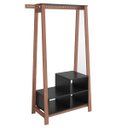 Ver imagem 1 de Guarda-Roupa Closet Lara Amêndoa/Preto - Gran Belo