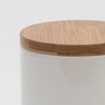 Pote de Porcelana com Tampa Bamboo White 700ml 10cmx10cmx12cm Rojemac - 2