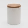 Pote de Porcelana com Tampa Bamboo White 700ml 10cmx10cmx12cm Rojemac - 1