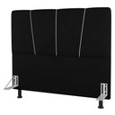 Ver imagem 1 de Cabeceira Cama Box Casal Queen Size Amber 160cm Estofada Suede Preto - Desk Design