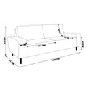 Ver imagem 3 de Sofá 04 Lugares Sala de Estar Recepção 260cm Bipartido Brad Couro Marrom G58 - Gran Belo