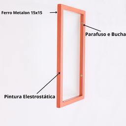 Estrutura para Prateleira 1 Nível Estilo Industrial Metal 33x18 - 4