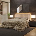 Ver imagem 3 de Cabeceira Queen Estofada com Led Boucle Bege