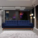 Ver imagem 6 de Sofá 3 Lugares Sala de Estar Eros 2,10M Veludo Base Fixa - Gran Belo