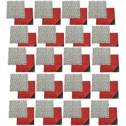 Pastilha de Vidro Autocolante Kit 20 Uni Parede Sala Cozinha Banheiro Sala Decorativa Facil Aplicaca
