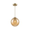 Ver imagem 3 de Pendente Moderno Glass Vidro Âmbar 20cm C Lâmp LED