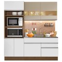 Ver imagem 3 de Armário de Cozinha Compacta 190cm Rustic/Branco/Crema Helen Madesa 02