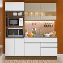 Ver imagem 1 de Armário de Cozinha Compacta 190cm Rustic/Branco/Crema Helen Madesa 02