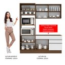 Ver imagem 5 de Armário de Cozinha Compacta 190cm Rustic/Branco/Crema Helen Madesa 02