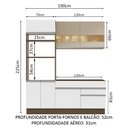 Ver imagem 4 de Armário de Cozinha Compacta 190cm Rustic/Branco/Crema Helen Madesa 02