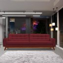 Ver imagem 6 de Sofá 4 Lugares Sala de Estar Eros 2,60M Veludo Base Fixa - Gran Belo