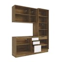 Ver imagem 3 de Cozinha Compacta Celeste Kappesberg 100% Mdf Nogueira/branco 192cm