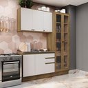 Ver imagem 1 de Cozinha Compacta Celeste Kappesberg 100% Mdf Nogueira/branco 192cm