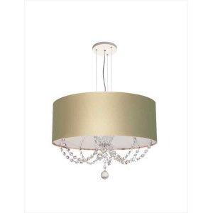 Lustre Pendente Cristal 40x15 Bronze