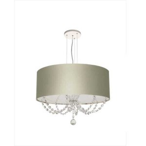 Lustre Pendente Cristal 40x15 Prata