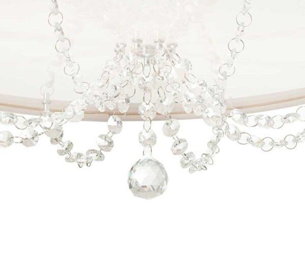 Lustre Pendente Cristal 40x15 Prata - 3