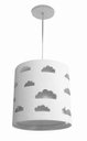 Ver imagem 1 de LUSTRE INFANTIL PENDENTE NUVENS RECORTES CINZA 25X25