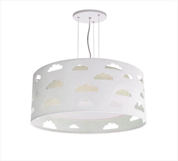 LUSTRE INFANTIL PENDENTE NUVENS RECORTES CÁQUI 50X16 - 1