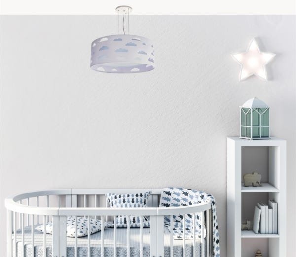 LUSTRE INFANTIL PENDENTE NUVENS RECORTES BRANCO 50X16 - 3