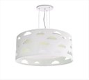 Ver imagem 1 de LUSTRE INFANTIL PENDENTE NUVENS RECORTES CRÚ 40X16