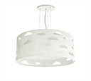 Ver imagem 1 de LUSTRE INFANTIL PENDENTE NUVENS RECORTES BRANCO 40X16