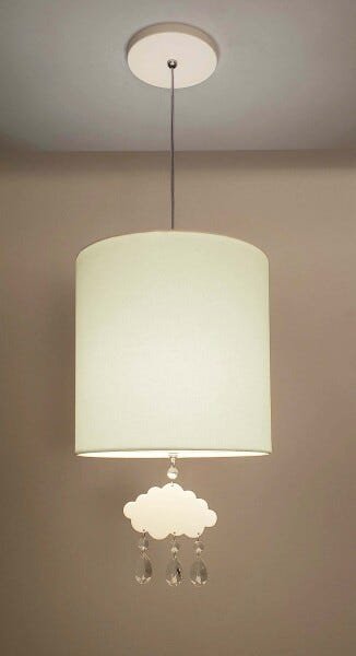 Lustre Pendente Infantil Nuvens com 1 Ping 25x25 Branco - 2